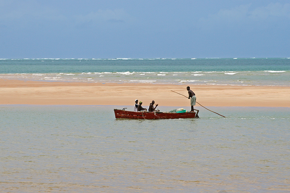 Fishermen near Bazaruto Island in Mozambique.