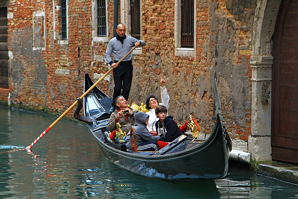 Gondola ride in Venice, Italy.