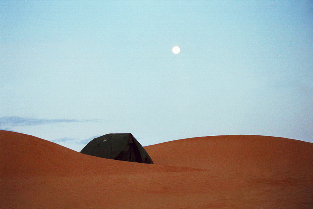 Camping in the desert of Tunesia, Africa.