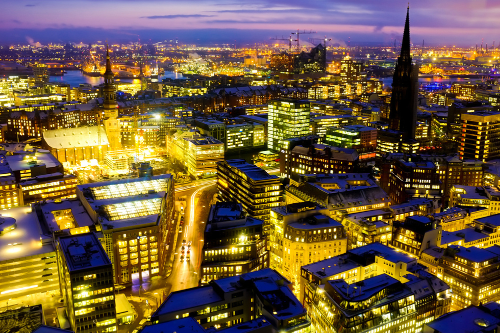 Hamburg from above. Photo credit flickr member spityHH.