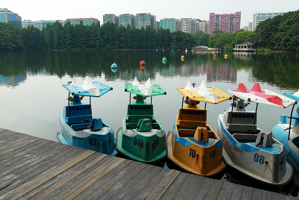 paddle-boat-Liuhuahu-park-guangzhou-china The last area of Liuhuahu Park is the Aviary and Botanical Garden area. The aviary houses a wide variety of birds and the botanical garden is pleasantly fragrant and well kept.