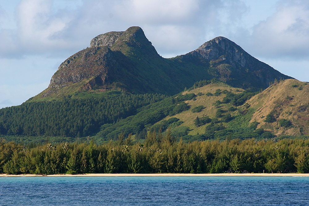 The landscape of the Austral Islands, French Polynesia.