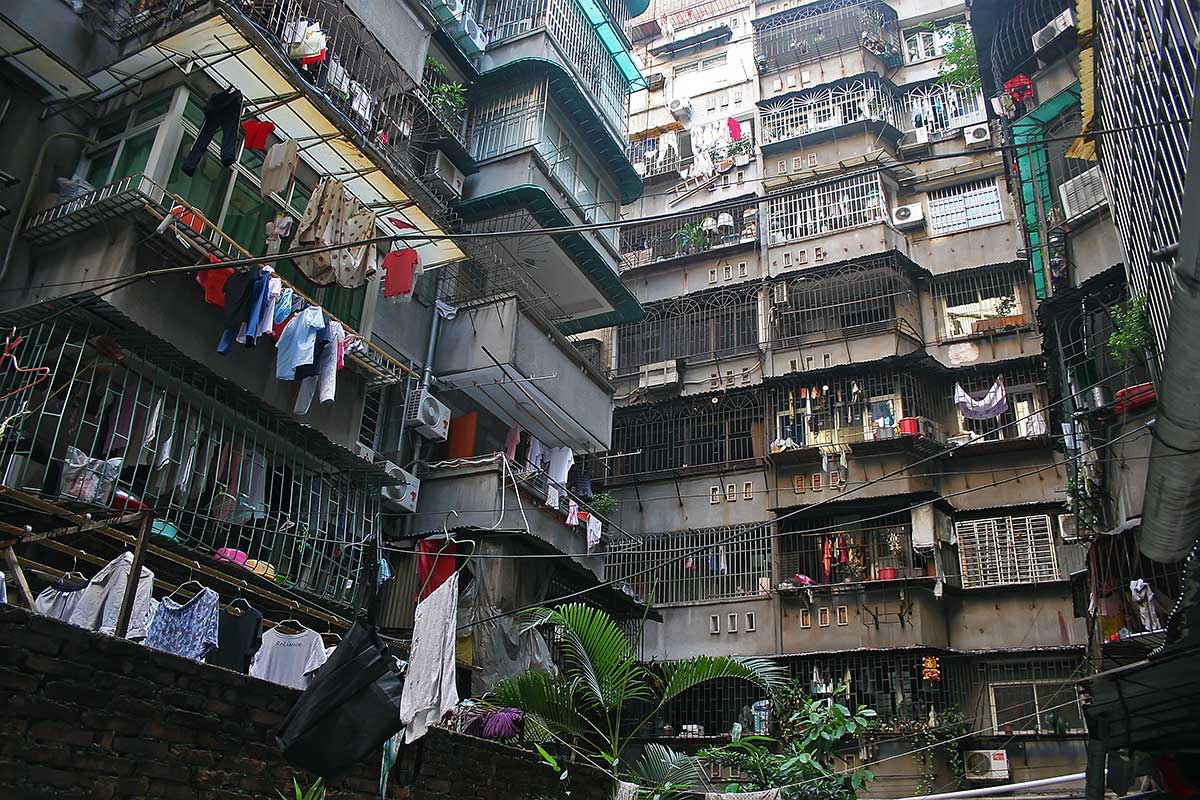 A typical apartment block in Guangzhou.