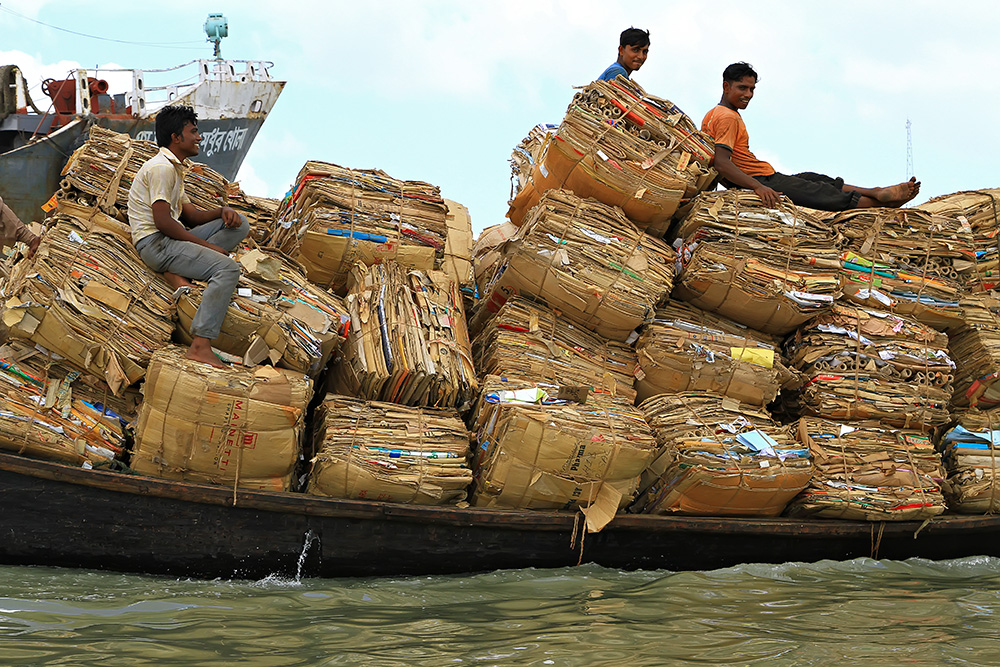 Sadarghat harbour in Dhaka, Bangladesh.