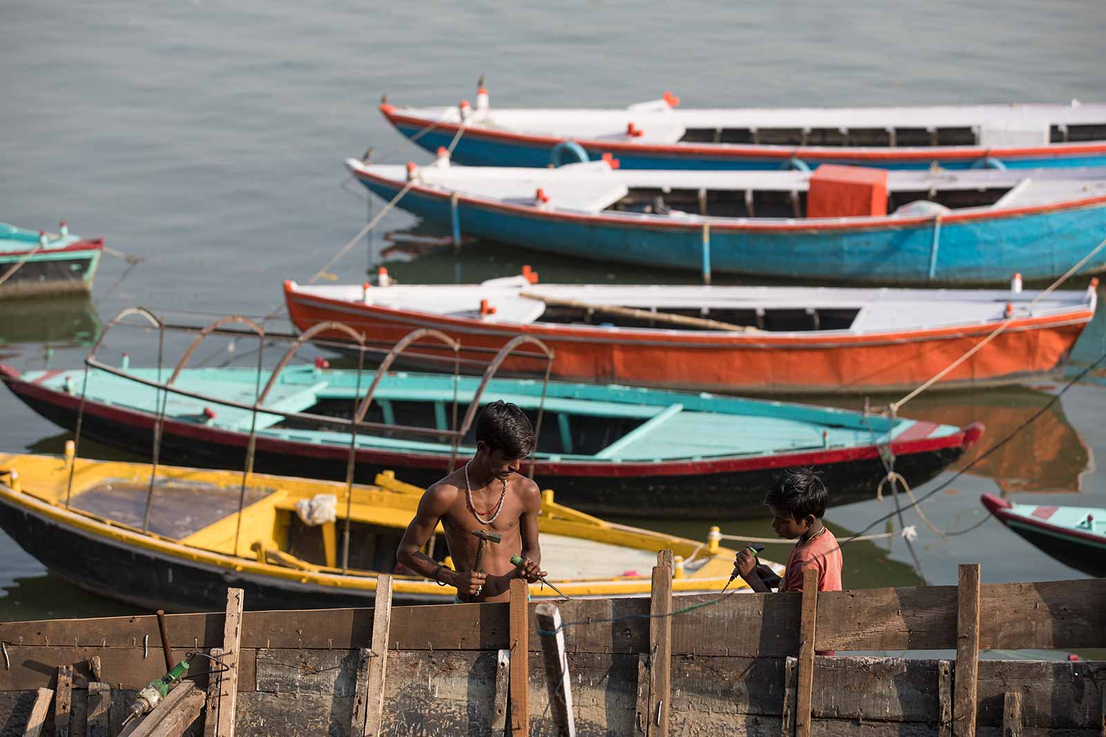Boats are essential in Varanasi and are a great way of transport to explore the city.