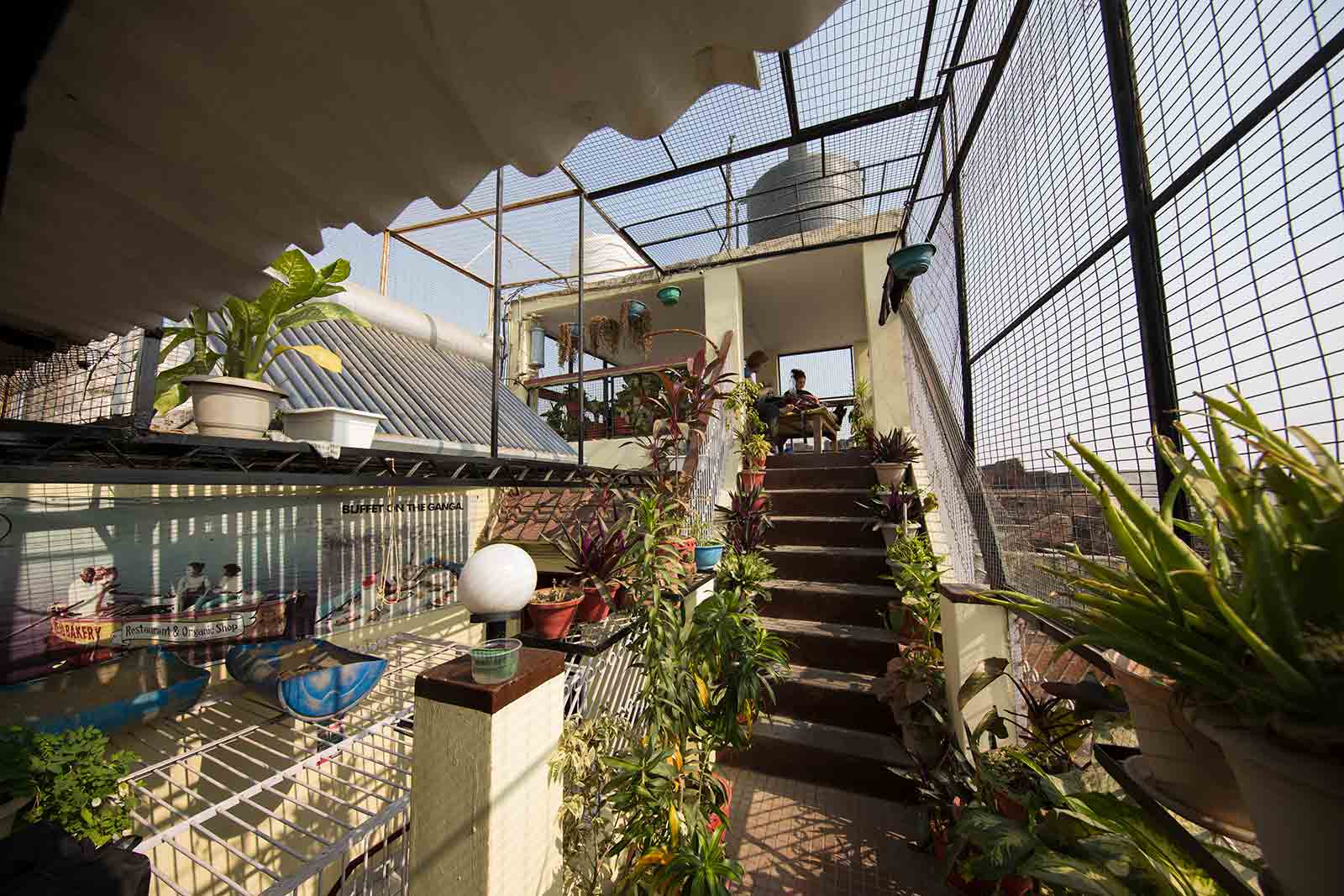 The rooftop terrace of the Brown Bread Bakery is not only the highlight of the bakery, but Varanasi itself.