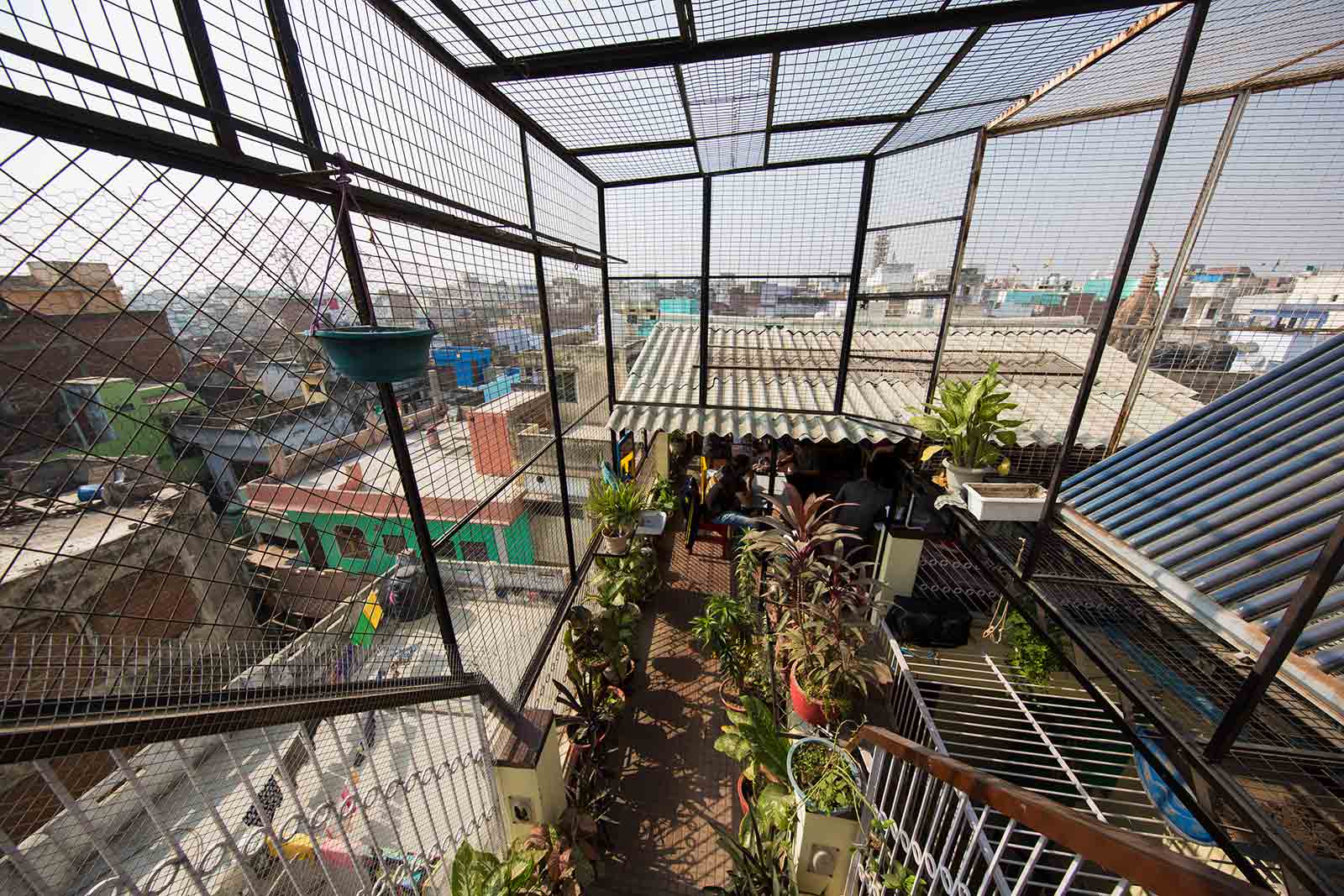 You can truly relax and enjoy the beautiful rooftop terrace of the Brown Bread Bakery in Varanasi.