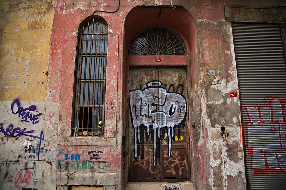 Graffiti in the Galata Quarter of Istanbul. Graffiti in the Galata Quarter of Istanbul.