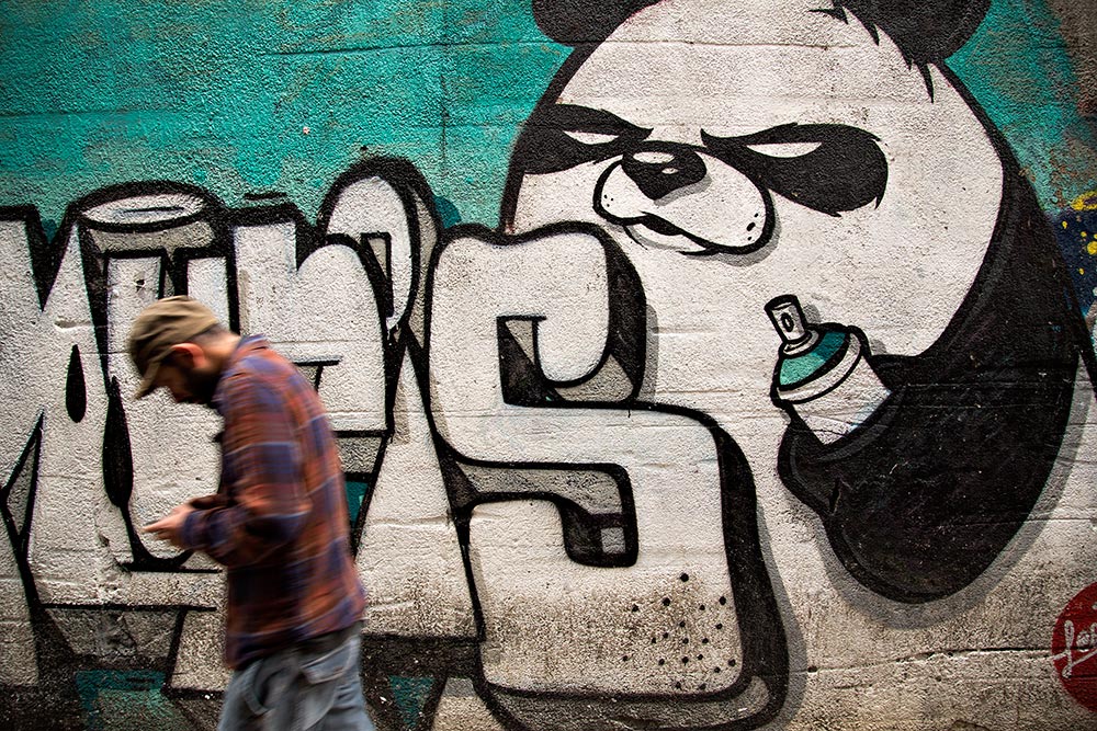 Panda Bear Graffiti in Galata, Istanbul. Panda Bear Graffiti in Galata, Istanbul.