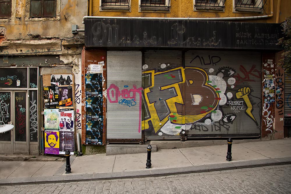 Graffiti in the Galata Quarter of Istanbul. Graffiti in the Galata Quarter of Istanbul.