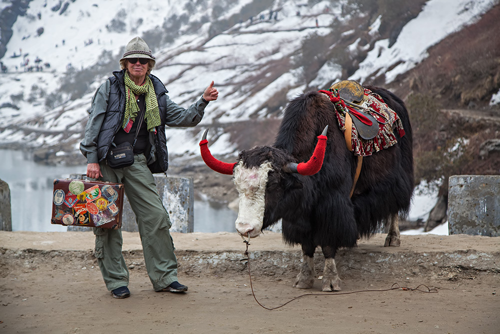 Up at Nathu La Pass near Lake Tsongmo in Sikkim, India.