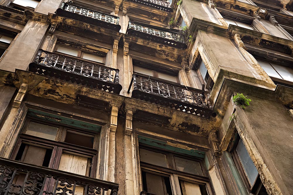 A run down building in Galata, Istanbul.