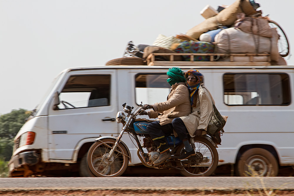 Yet again, a passing motorbike was our only way out...