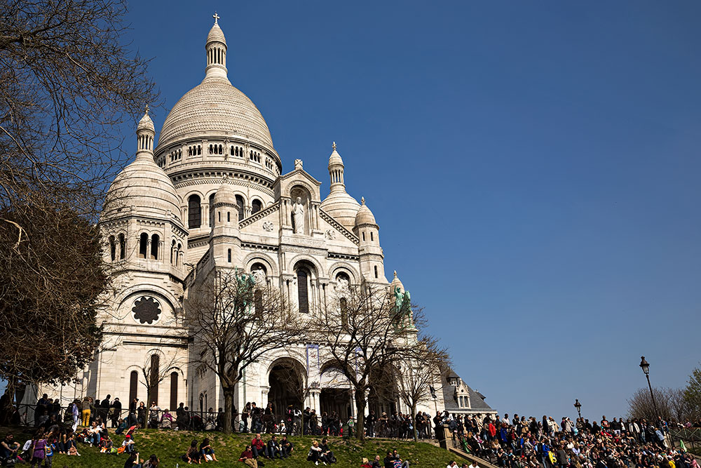 The Basilica of Sacré-Cœur in Paris, France.