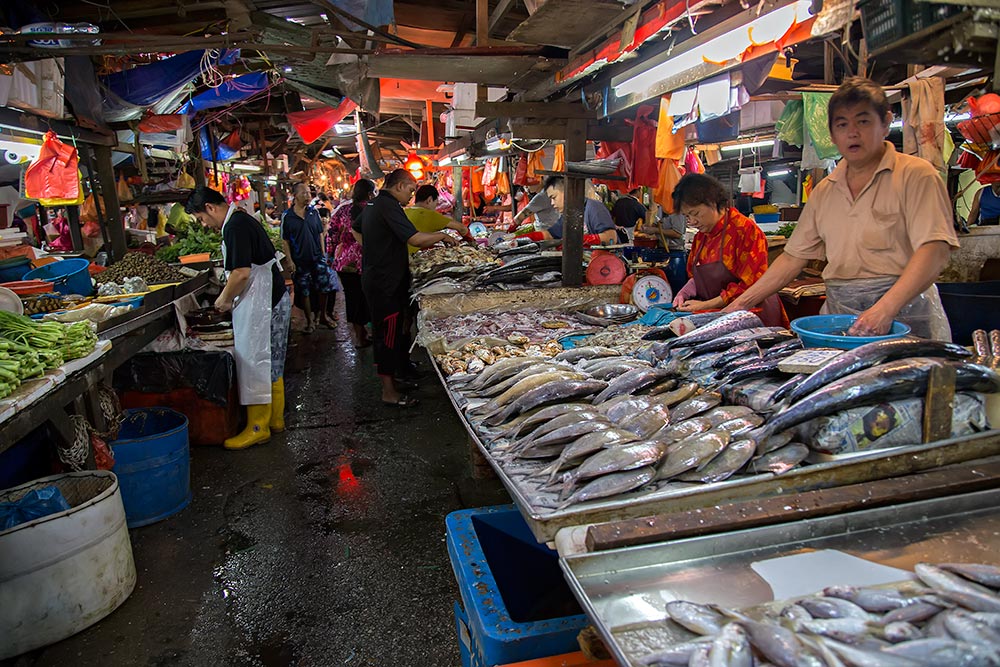 One of the walkways through Chow Kit market in Kuala Lumpur, Malaysia.