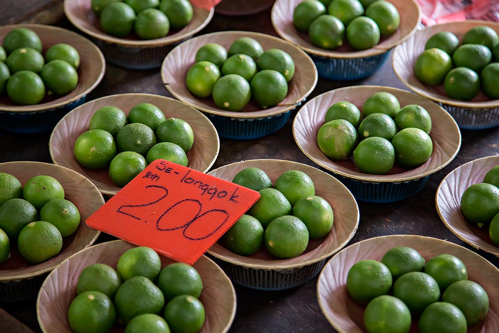 Fresh lime at Chow Kit market in Kuala Lumpur, Malaysia.