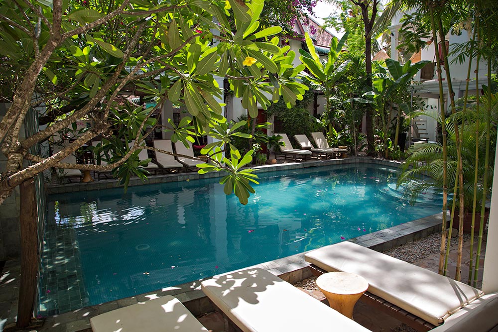 The Golden Banana Hotel in Siem Reap, Cambodia - Pool Area.