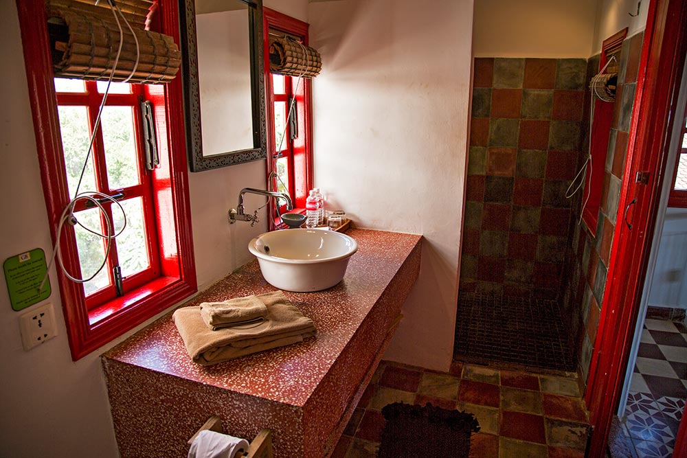The Golden Banana Hotel in Siem Reap, Cambodia - Bathroom. The Golden Banana Hotel in Siem Reap, Cambodia - Bathroom.