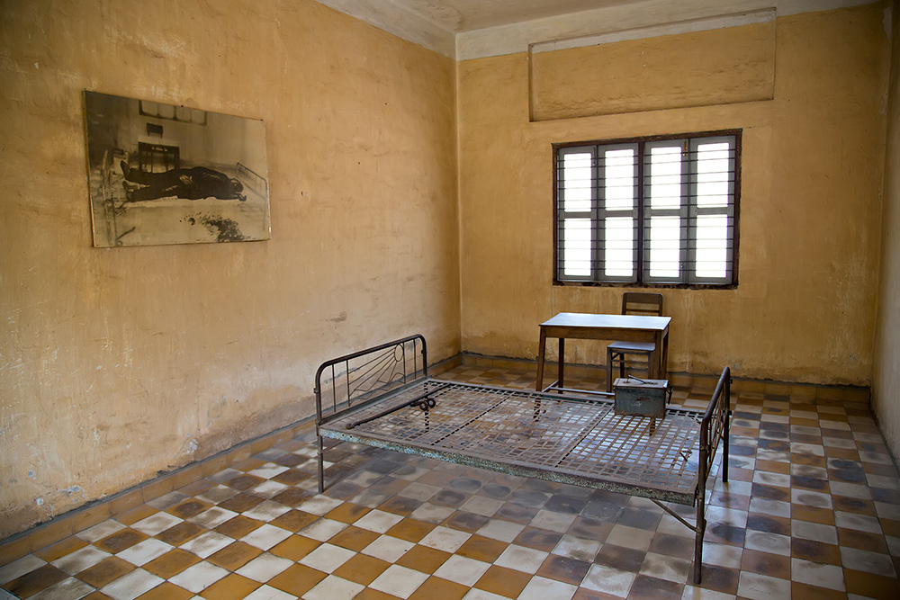 Tuol Sleng Genocide Museum in Phnom Penh, Cambodia.