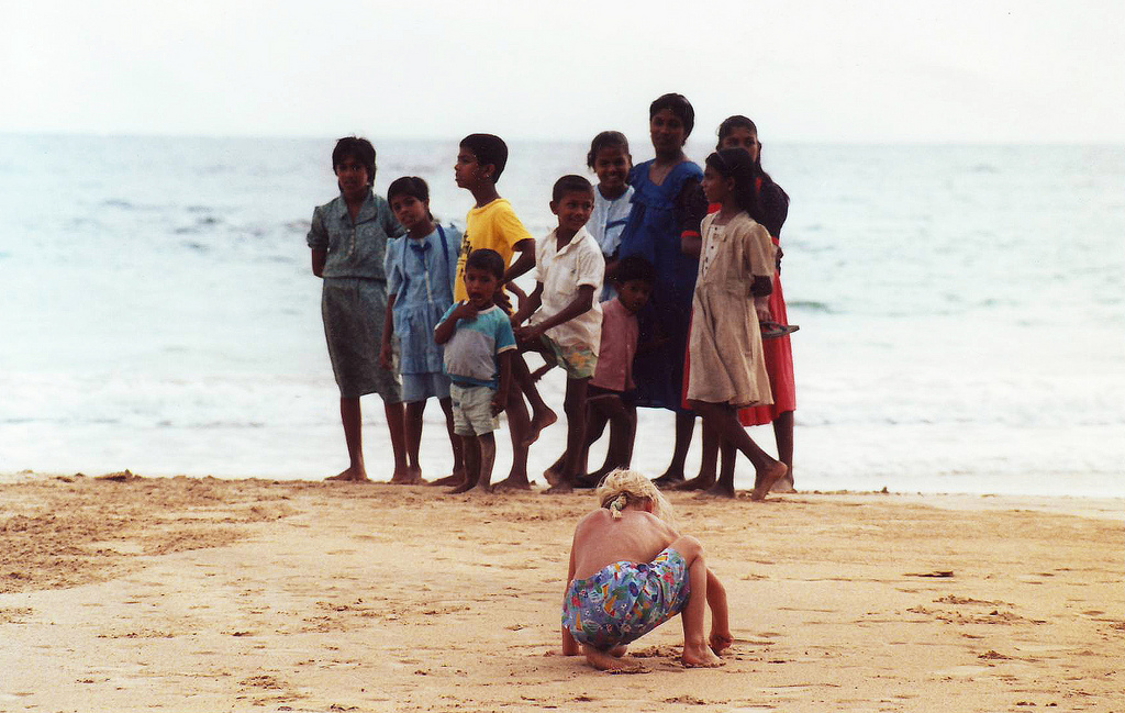 Back in the days, a white kid was still a real attraction...