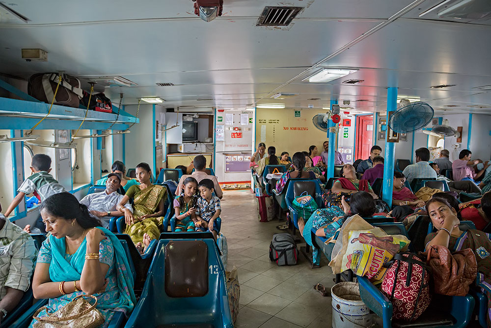 The passenger cabin of the ferry "Jolly Buoy", Andaman Islands.