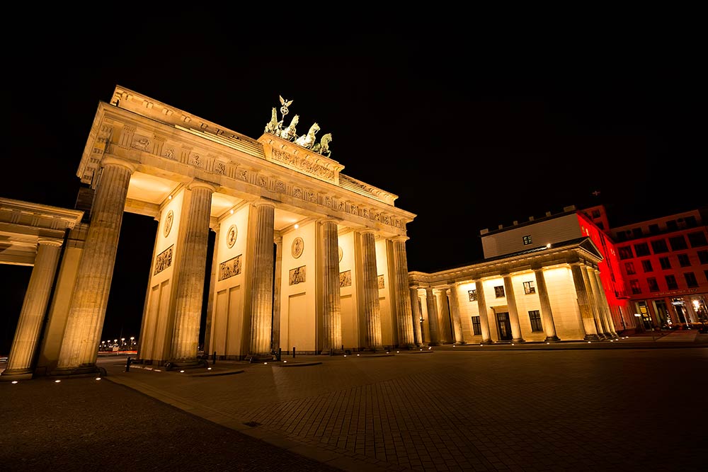 The Brandenburger Gate in Berlin.