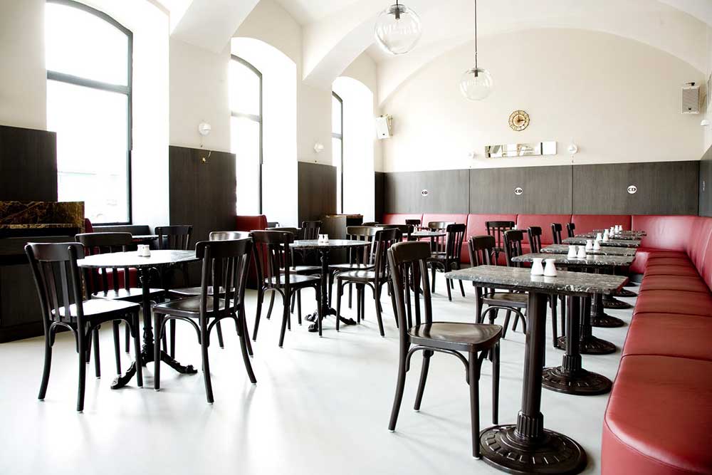 Inside the Café Drechsler, Vienna.