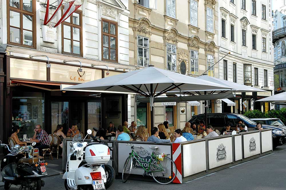 The French café Le Bol in Vienna. The French café Le Bol in Vienna.