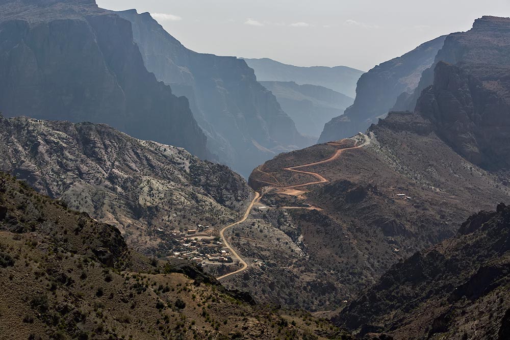 Unpaved mountain road in Oman. Unpaved mountain road in Oman.