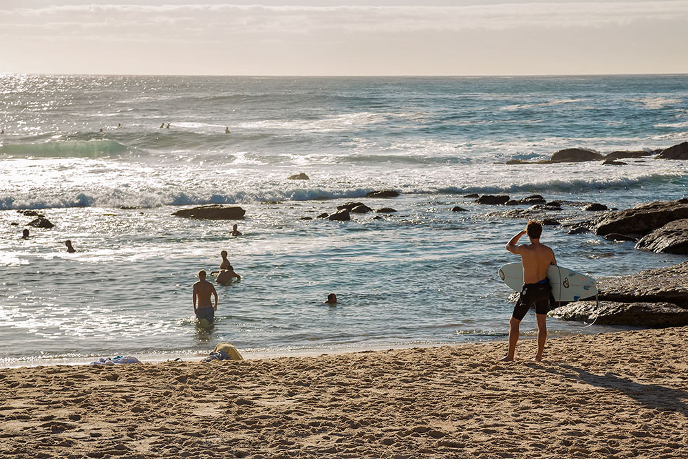 Surfers at Bronte beach | Sydney Coastal Walk. Surfers at Bronte beach | Sydney Coastal Walk.