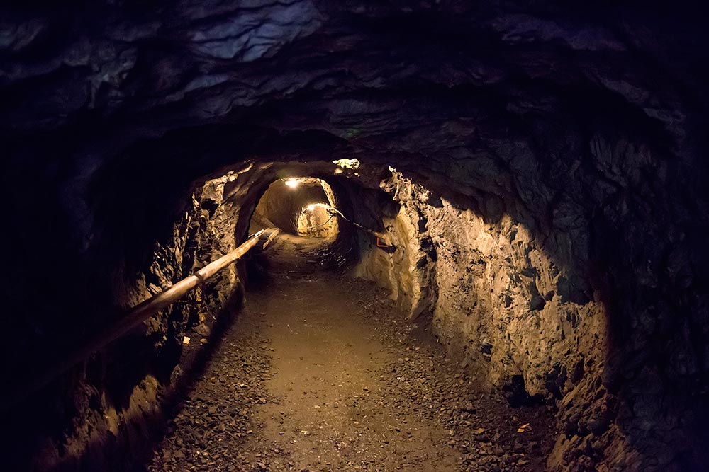 The underground walkway at the Kitzlochklamm in Salzburg, Austria.