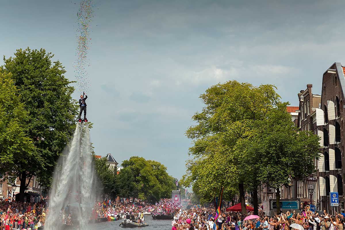 After King’s Day, the Amsterdam Pride Parade is the biggest event in Amsterdam.