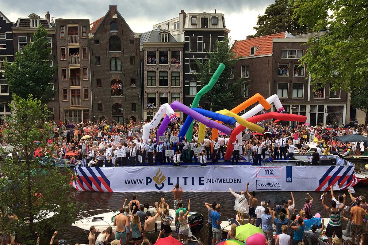 The Amsterdam Pride Parade tends to have a more profound meaning than just party. Every year boats from a more "controversial" background - like the police or military for example
