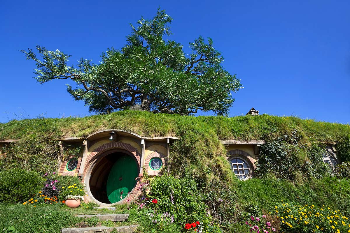 Bag End - home of Bilbo Baggins - at Hobbiton in Matamata, New Zealand.