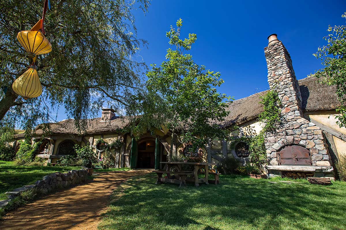 The Green Dragon Inn at Hobbiton in Matamata, New Zealand.