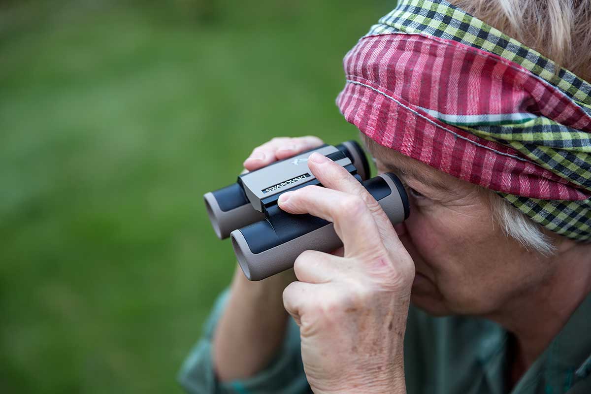 Ulli has everything in sight with her Swarovski CL Pocket 10 x 25 binoculars.