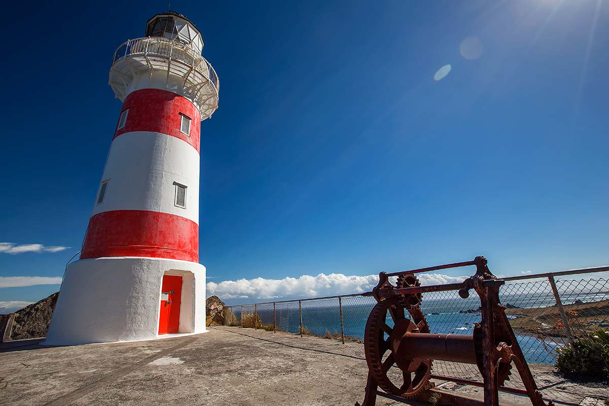 Cape Palliser Lighthouse; the southernmost point of the North Island and one of the most remote places in New Zealand. Cape Palliser Lighthouse; the southernmost point of the North Island and one of the most remote places in New Zealand.