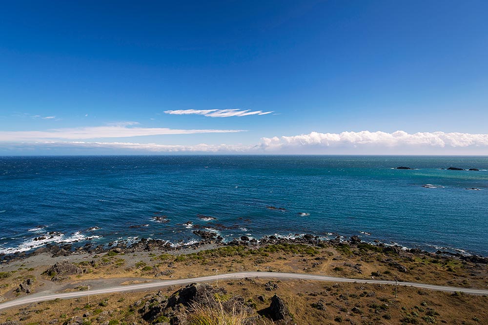 The view from Cape Palliser lighthouse on the North Island of New Zealand. The view from Cape Palliser lighthouse on the North Island of New Zealand.
