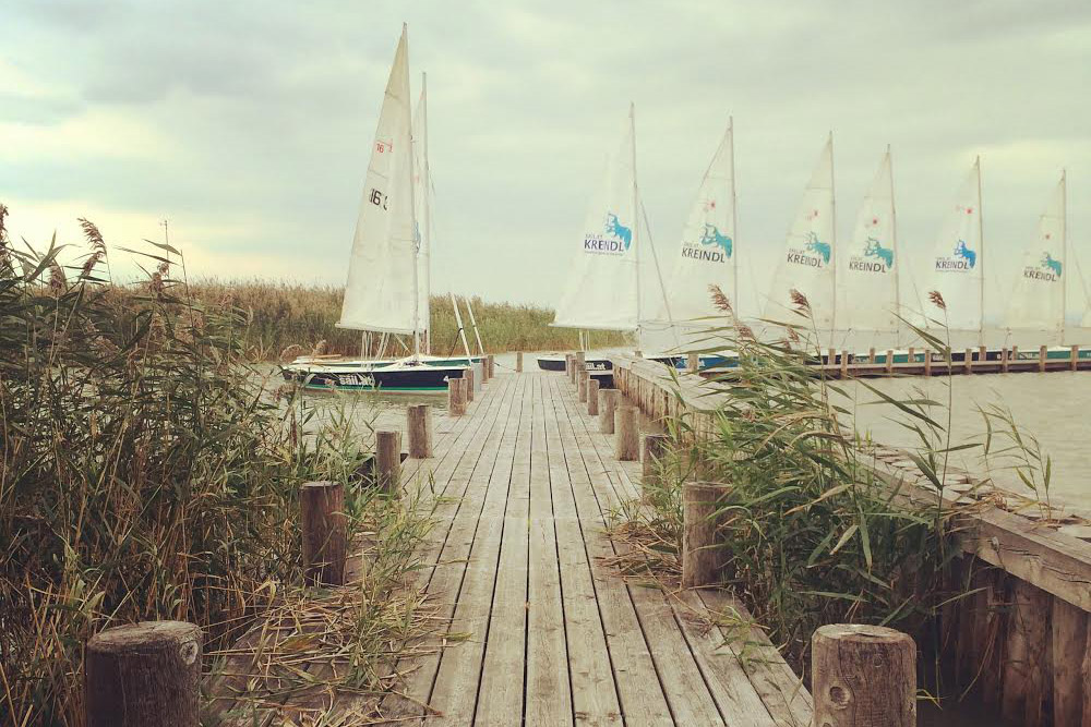 Sailing is one of the main reasons people come to Lake Neusield in Austria.