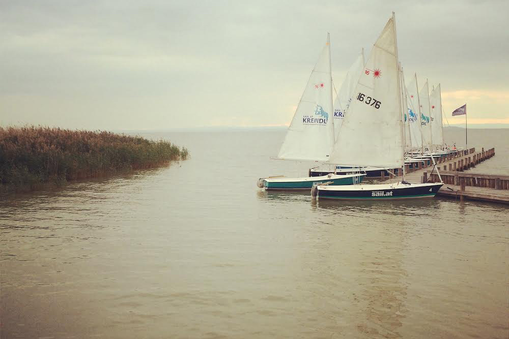 Sailing is one of the main reasons people come to Lake Neusield in Austria.