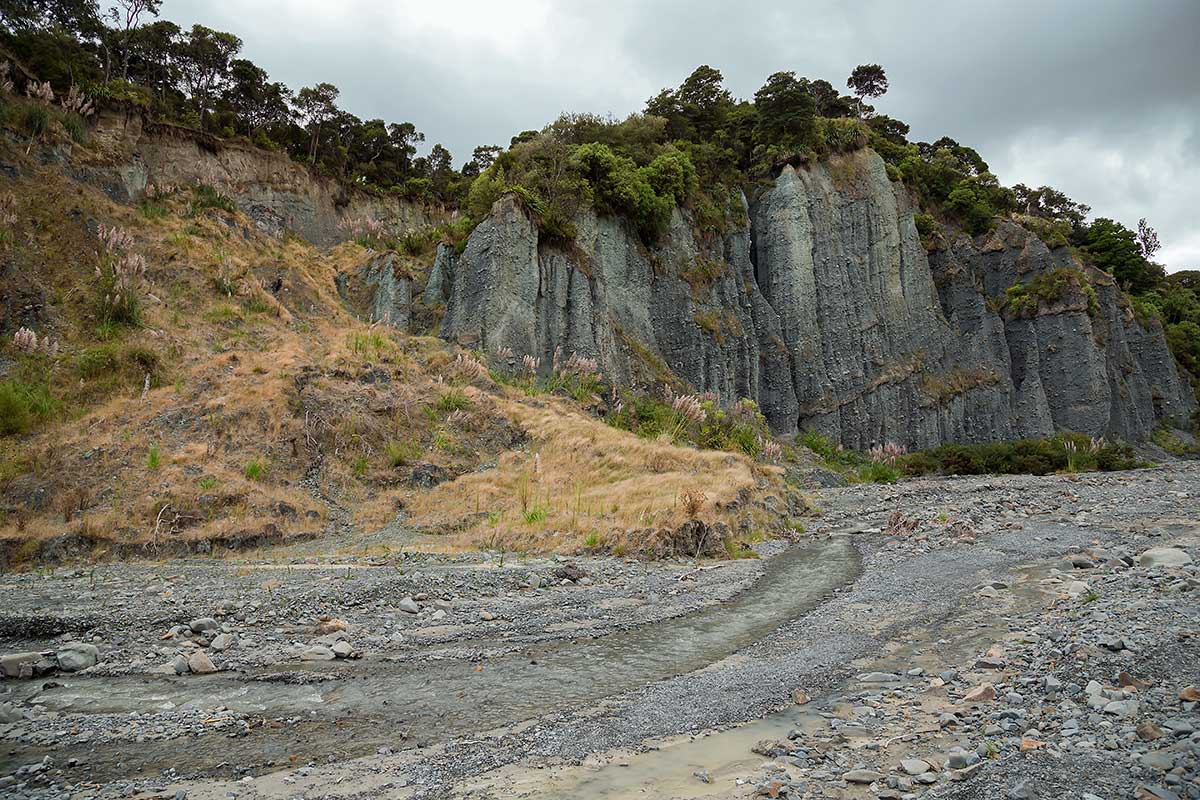 Putangirua Pinnacles in New Zealand.