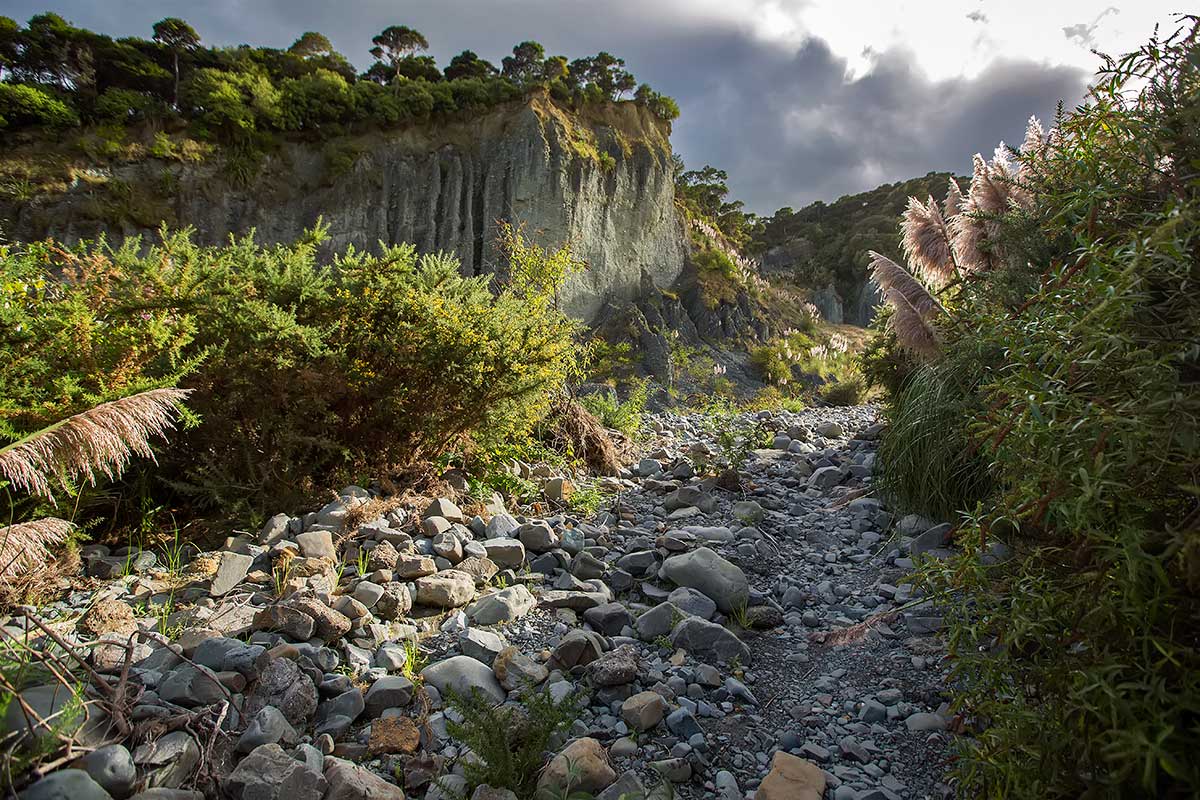The Putangirua Pinnacles in New Zealand.
