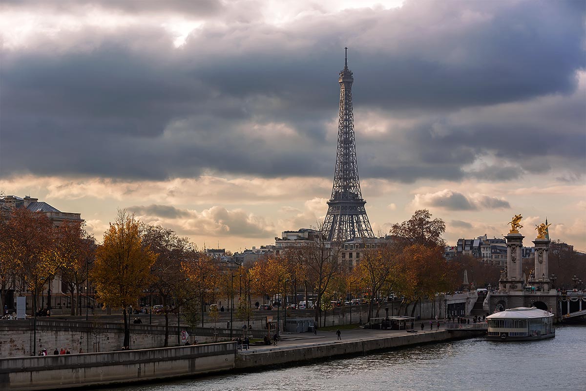 Paris is a city for every season. Here with its landmark the Eiffel Tower.