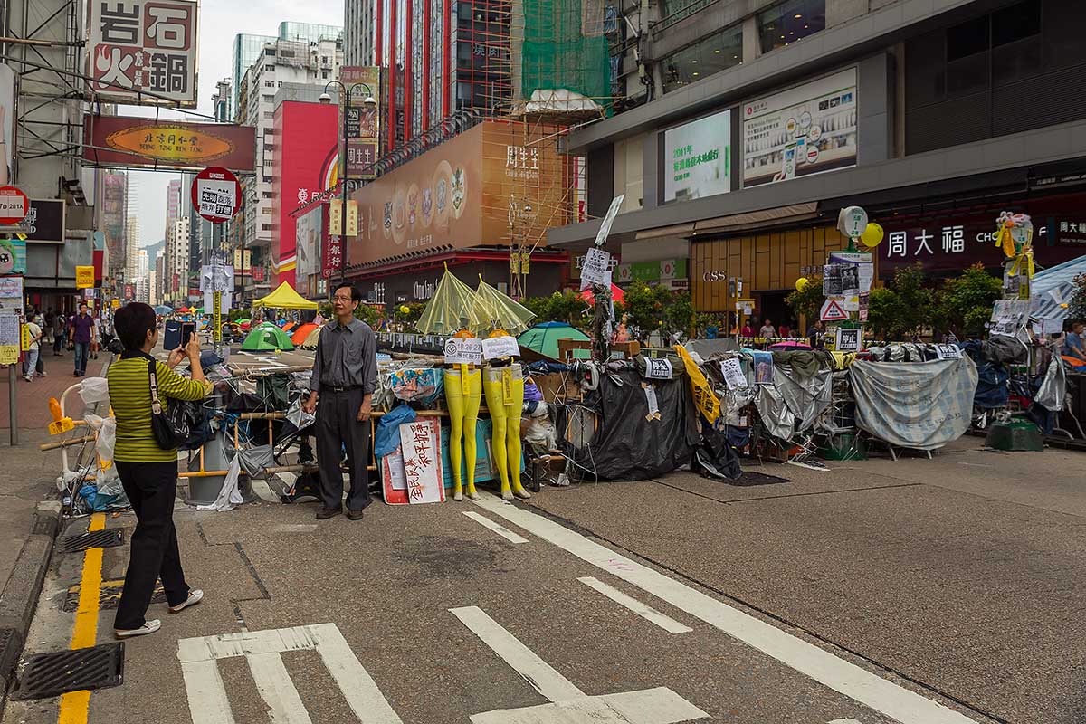 The camsites of the Umbrella Movement in Hong Kong have also become a major tourist attraction...