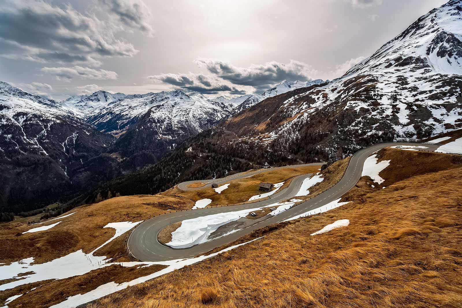 The Grossglockner High Alpine Road is the highest surfaced mountain pass road in Austria. We were there on the first opening day, May 1.