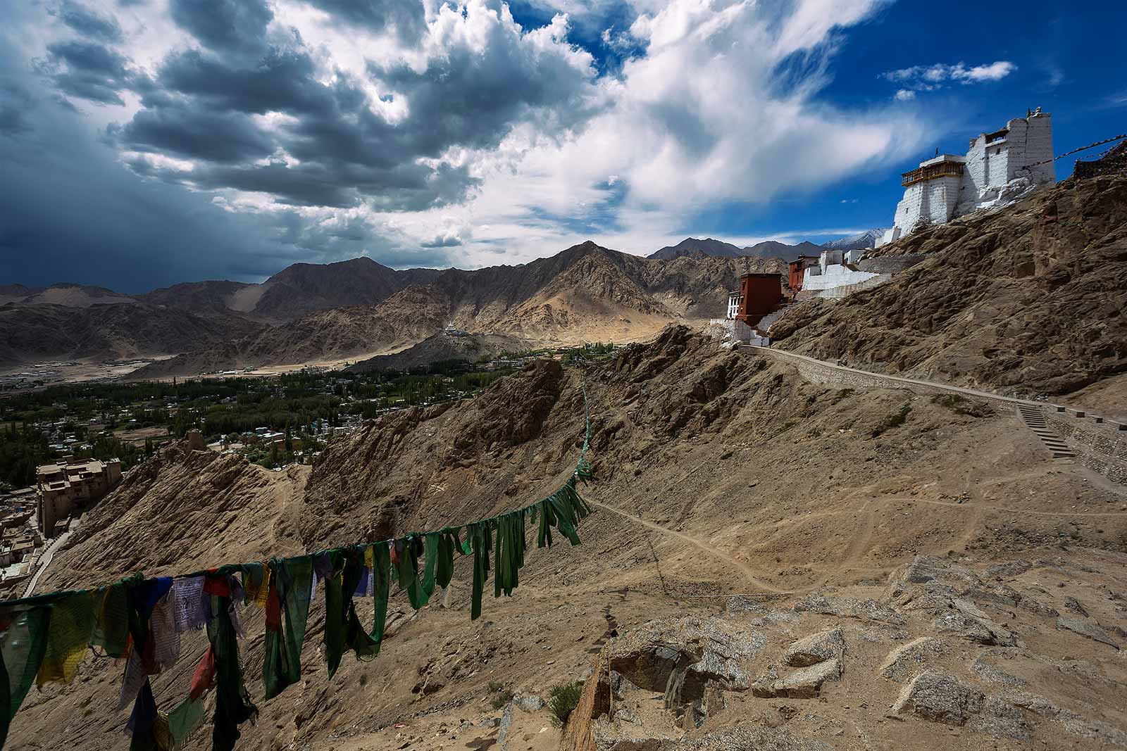 Namgyal Tsemo Gompa stands atop behind Leh Palace. Because of its position, it offers some of the most amazing views of the town.