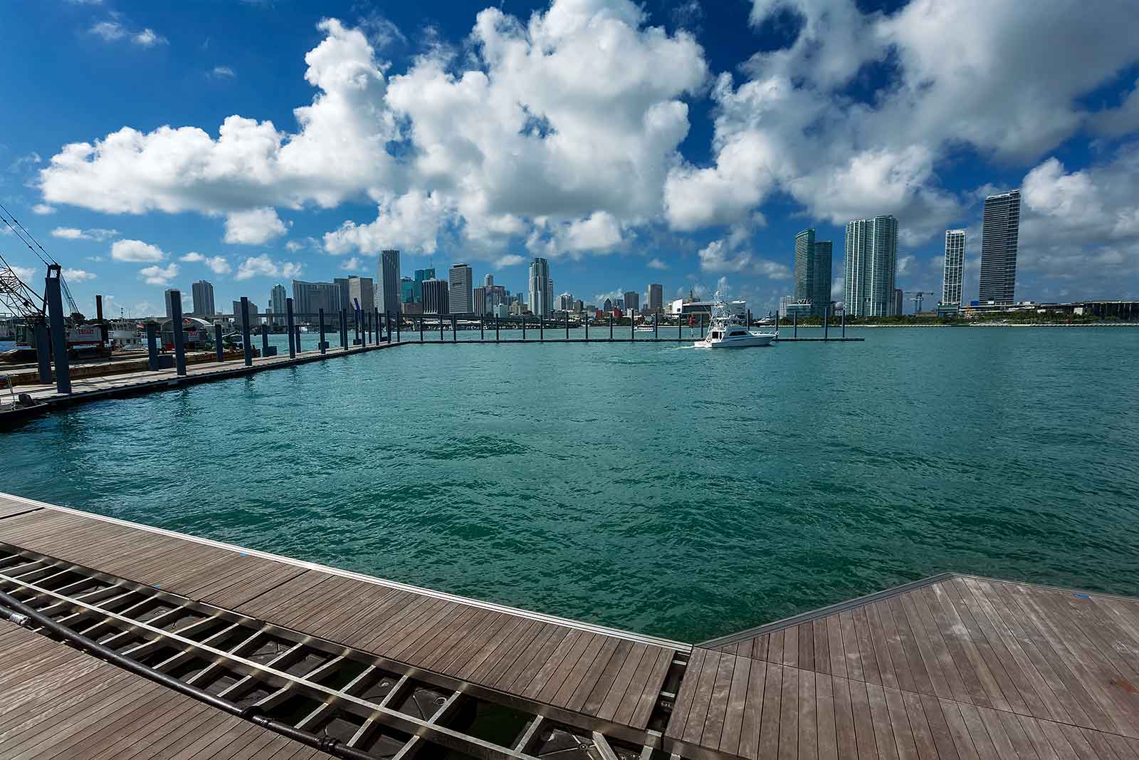 You have an amazing view of Miami's skyline from Watson Island.