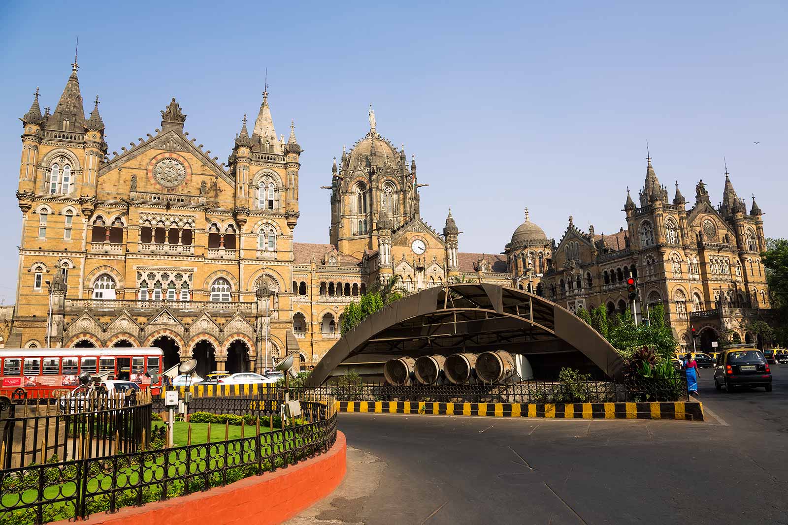 This is the western facade of Chhatrapati Shivaji Terminus (CTS).