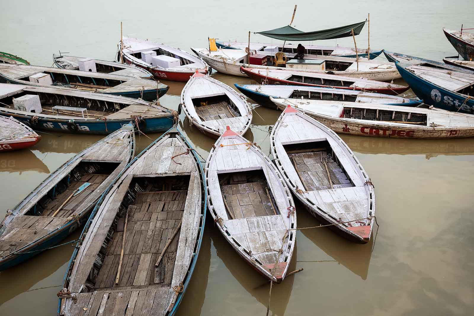 You can start your boat ride anywhere along the Ghats.