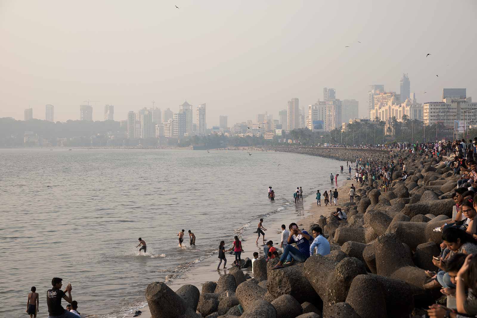 Marine Drive is a 3.6-kilometre-long boulevard in South Mumbai in the city of Mumbai. The road was constructed by late philanthropist Bhagojisheth Keer & Pallonji Mistry.